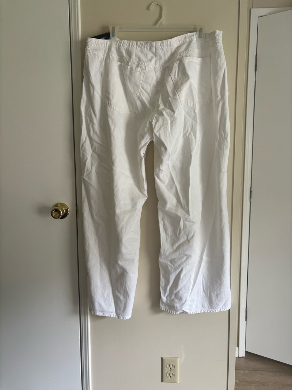 NWT Abercrombie Curve Love Linen-Blend Low Rise Ultra Loose Drawstring Jean - 34 - Picture 6 of 8